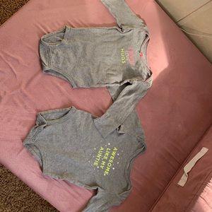 2 long sleeve onesies